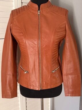 Leather Jacket -  Zip Front